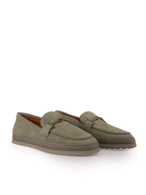 Mocassini in pelle scamosciata Verde TOD'S | XXW92K0HZ00 U8CV623